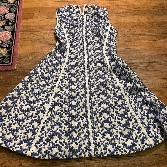 Lela Rose blue and white dress - Picture 2 of 6